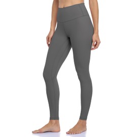 Colorfulkoala Women's Buttery Soft High Waisted Yoga Pants Full-Length Leggings (M, Charcoal Grey)
