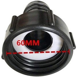 Edinstry S60 x 6 Ton Barrel Valve Reducer Connector 60mm Coarse Thread to 1 Inch Adaptor 1000L IBC Water Tank Hose Adapter Fittings Tools Replacement Valve Fitting Parts
