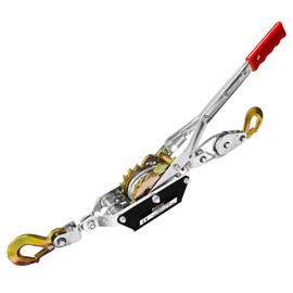 FITHOIST Come Along Winch 2-Ton (4400 Lbs) Pulling Capacity 7.54Ft 2 Hook Heavy Duty Power Cable Come Along Tool with Dual Gears Hand Winch Cable Automotive Hoist Winch Puller