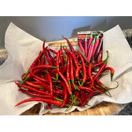 Big Thai Hot Pepper Seeds, USDA Certified Organic, 100 Seeds per Pack, Product of USA