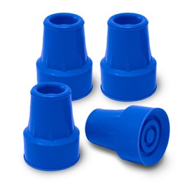 Top Glides 4PCS Universal Cane Replacement Rubber Tips (Blue)