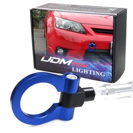 iJDMTOY JDM Blue Track Racing Style Tow Hook Ring Compatible with Scion 2011-2013 tC, 2004-2015 xB/bB, Made of Lightweight Aluminum