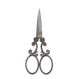 Tijera de estilo vintage antiguo, mini tijeras de costura de acero inoxidable vintage, herramientas de bordado, herramientas de manualidades, accesorios de costura para el hogar (gris plateado)