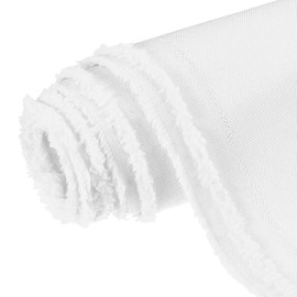 sourcing map Waterproof Canvas Fabric 8 Oz 148cm 600D Marine Water Resistant Material 1 Yard for Outdoor Furniture Cushion, Bag Sewing,White