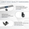 JUBEST 5FT Box Rail Exterior Barn Door Hardware Kit, Heavy-Duty