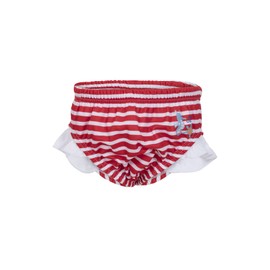 fashy little stars Baby - Mädchen Wiederverwendbare Badewindel Baby und Kleinkind Schwimmwindel, Rot/Weiß, 74-80 EU