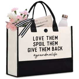 Craftique Funny Grandma Gifts -Unique Tote Bag- Mothers Day/Birthday Gifts for Grandma Grandmother, Practical Tote Bag for Shopping Travel Groceries, 17” x 6.7” x 12.5”