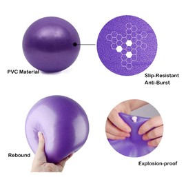Small Exercise Ball - Anti-Burst Non-Slip,Stability,9 Inch,with Inflatable Straw,Mini Pilates Balls,Ideal for Yoga Exercise Pilates Physical Therapy Stretching Core Fitness