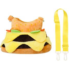 YUYAKESHI Cotton Doll Clothes Cute Kimono Doll Hamburger Outfits with Shoulder Strap for Going Out Traveling Clothes for Plush Toys Funny Kigurumi (Suitable for 11.8 inches (30 cm) Dolls)