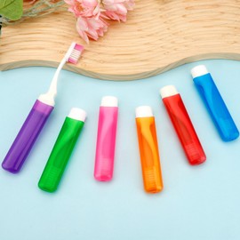 Travel Toothbrush 12 Pcs Travel Toothbrush Set Mini Portable Toothbrushes Soft Travels Size Toothbrushes Kit Small Foldable Tooth Brush with Case Cover for Home Camping Hiking Individually Wrapped