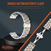 RoYiio Stainless Steel Bracelet for Lug Width 20 mm, 22
