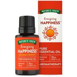 Nature's Truth Happiness Essential Oil | 15 mL | for Diffusers and Aromatherapy | Pure Plant Based, Non-GMO & Gluten Free