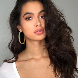 OOOPEL Large Rhinestone Hoop Earrings for Women Shiny Crystal Big Gold Hoops Non Tarnish Sparkly Cubic Zirconia Gold Rhinestone Earrings Chunky Large Diamond Hoop Earrings