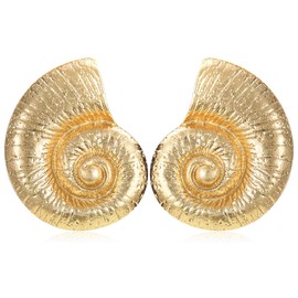 CWVHQ Bohemian Conch Shell Earrings for Women Statement Long Gold Teardrop Drop Dangle Earrings for Women (style-2)