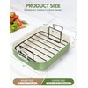 MICHELANGELO Nonstick Ceramic Roasting Pan with Rack, Turkey Roasting Pan
