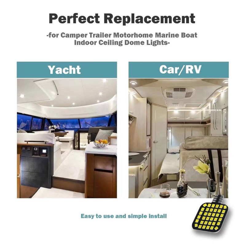 20PCS T10 921 922 912 194 RV Interior LED Light