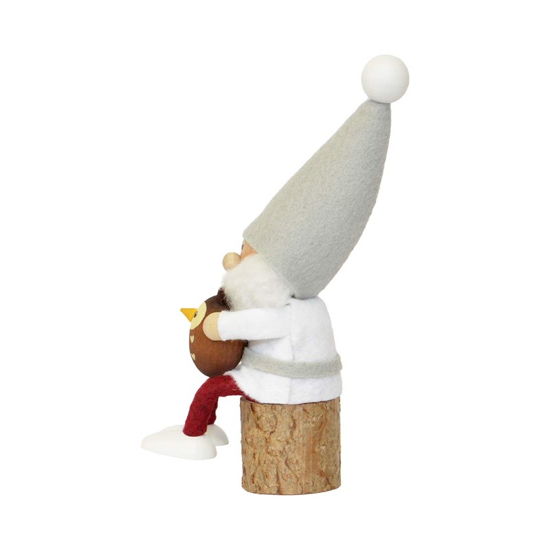NORDIKA nisse Nordica Nisse Christmas Wooden Doll (Santa Holding Owls