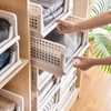 Stackable Storage Basket Plastic Large Open Drawer Wardrobe Cloth Container