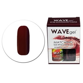 WAVEGEL Soak-0ff Gel & Nail Lacquer Matching Duo Set - Montenegro Castle - W188-188 I 0.5 Oz