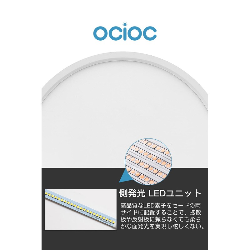 OCIOC Energy Saving LED Ceiling Light, 10.2 sq ft (4