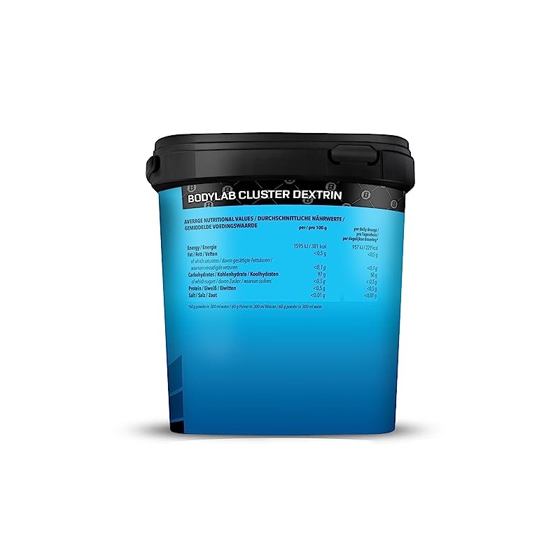 Bodylab24 Cluster Dextrin 1 kg, 100% Highly Branched Cyclic Dextrin,