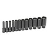 Grey Pneumatic (9712MDG) 1/4" Drive 12-Piece Deep Metric Magnetic Impact