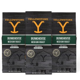 Yellowstone Bunkhouse Medium Roast Coffee,100% Arabica Ground Coffee, 36 oz.