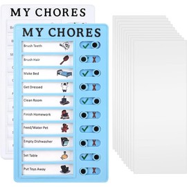 Suevut Chores Chart for Kids – 2PCS Portable to-Do List Board with 12 Replaceable Cards, Detachable Memo Checklist for Daily Tasks, School Schedule, Home Planner and Activity Reminder