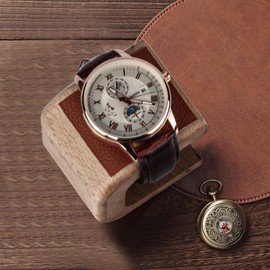Baskiss Watch Stand, Watch Stand, Watch Stand, Display Storage, For 1 Stand, Walnut, Wooden
