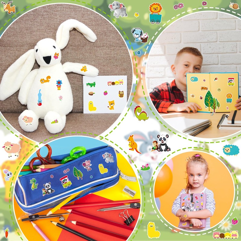 36 Sheets Animal Stickers for Kids - 900+ 3D Puffy