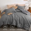 Bedsure Waffle Comforter Set King, Soft and Breathable Dark Grey