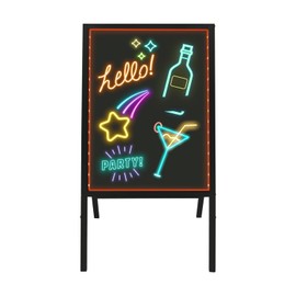 20 x 28 Inch LED Message Board A-Frame Self-Standing LED Signs for Kitchen Wedding Stores Bars Cafe Restaurants Menu DIY