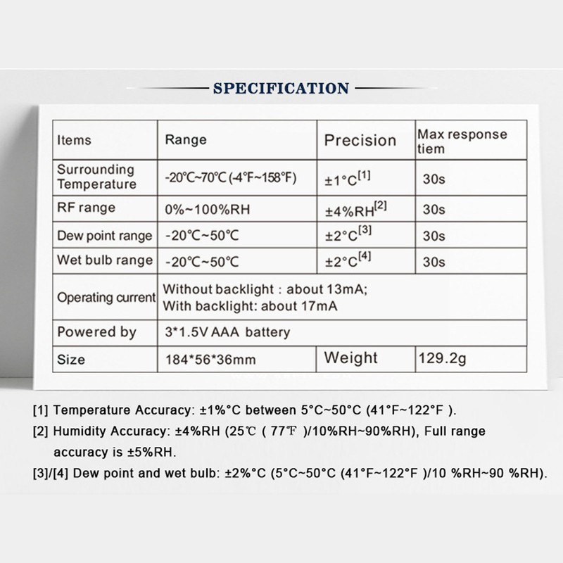 Temperature Humidity Meter Digital Bluetooth High Accuracy Indoor Hygrometer with