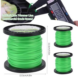 WEZCHUGHAOL 2mm Round Trimmer Line - High-Quality Nylon Grass Trimmer String Cord, 100M Professional Mower Line for Lawn Care & Landscaping, (GN 100M/2 Pieces)