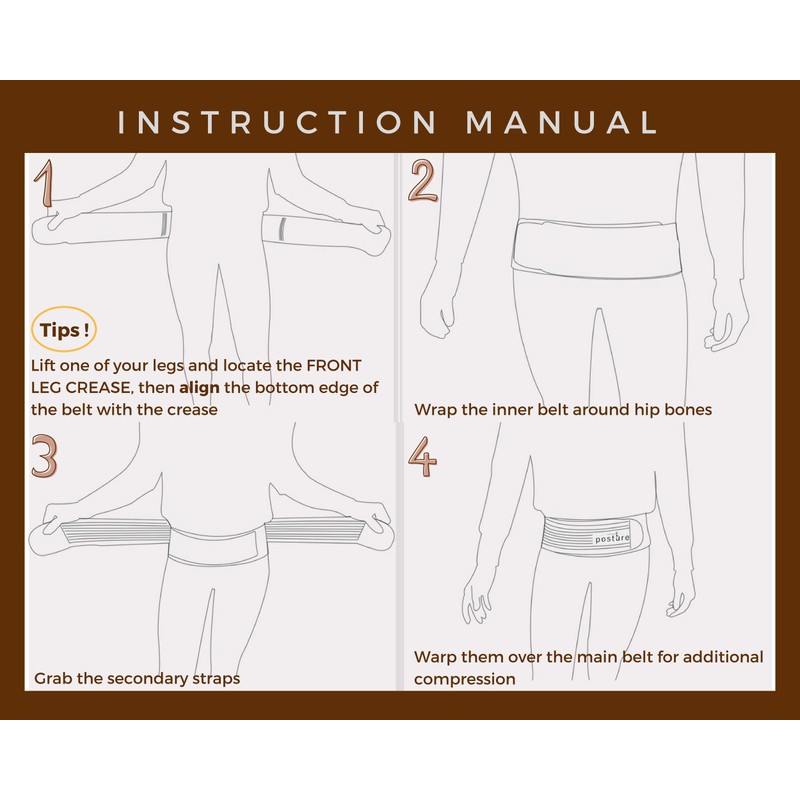 Vriksasana Posture Sacroiliac Hip Belt for Women and Men That