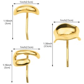 3Pcs Metal Ponytail Cuff Hair Tie Ponytail Holder Hair Clip Barrettes,Metal Ponytail Holder Hair Clip,Metal High Ponytail Buckle Hair Clip,Ponytail Holder Hair Clip High Ponytail Buckle Clips,Gold