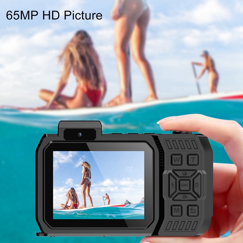 4K 65MP Underwater Camera Autofocus 2.88in 1.44in Dual Screen 2500mAh