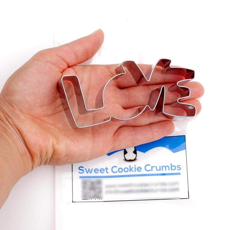 LOVE sign Cookie Cutter, Premium Food-Grade Stainless Steel, Dishwasher Safe