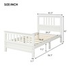 LUMISOL Wood Platform Bed with Headboard and Footboard, Twin Size