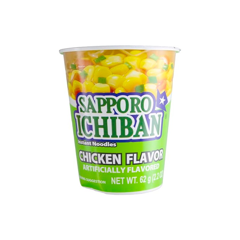 Sapporo Ichiban Ramen Noodle Soup, Chicken Flavor, 2.2 oz (Pack