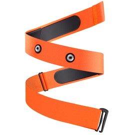 Onlyesh Chest Strap Adjustable Elastic Replacement Strap with Heart Rate Monitor for Polar Garmin Wahoo, Sports, Running (Orange)