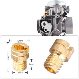 Jetsetmoto Main Jet #98#100#102#105 Keihin Round/Small (5X6.7) KEIHIN PC18/PC20/PB16/PB18/CVK20 4 Overmain Jet Set Keihin PC20 Carburetor Keihin AF35/FNO/AC13 ac13 motorcycle with storage case