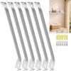 6 Pack 12-Inch Wire Shelf Brackets Closet Support Brackets with