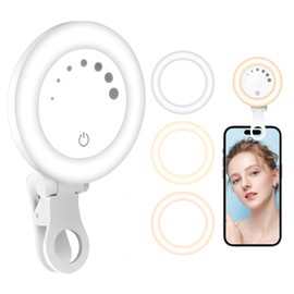 TBWHL Selfie Light for Phone Clip on Ring Light Rechargeable Portable Fill Light with 40 LED for Phone Laptop Make up Live