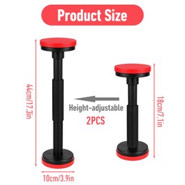 2-Pack Cabinet Jacks for Installing Cabinets - Adjustable Support Pole 7.1-17.3 Inches, 440 LB Capacity Nylon Cabinet Jack Support Pole with Anti-Slip Pads for Undermount Sink & Upper Cabinets
