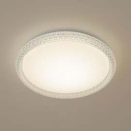 MingBright 16 Inch Crystal Dimmable LED Flush Mount Light Fixture, 24W Super Bright Modern Lamps, 3000K/4000K/5000K Adjustable Ceiling Lights for Bedroom, Kitchen, ETL Listed