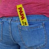 Wooden Meter Stick with Superhero Design and Saying "Papa Der