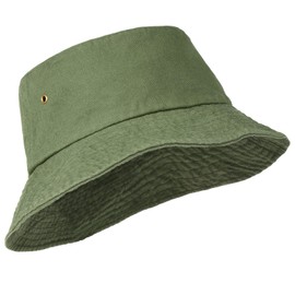 FURTALK Unisex Fishing Hat, 100% Cotton Bucket Hat, Adjustable Sun Hat for Men and Women, Green