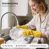 ThxToms 6 Pairs X-Large Cleaning Gloves, Reusable Natural Rubber Dish