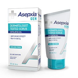 Asepxia GEN Facial Exfoliating Scrub Gel for Oily Skin with Anti-Brightness Effect, 3.5 Ounce